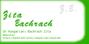 zita bachrach business card